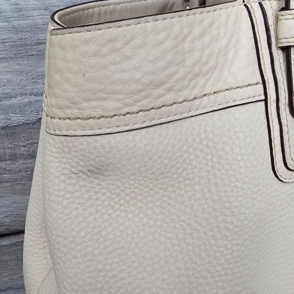 COACH SoHo Ivory Cream Pebbled Leather Large Tote Shoulder Bag Genuine COA EUC - Picture 15 of 15
